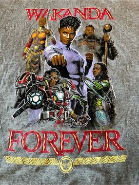 Marvel Wakanda Forever Graphic Tee - Gray